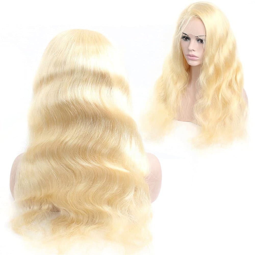 Blonde Wavy #613 Human Hair Wig 16-20 inches - Thumbnail 4