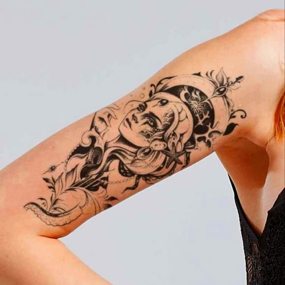 Sexy Women Body Art Temporary Tattoo - Thumbnail 3
