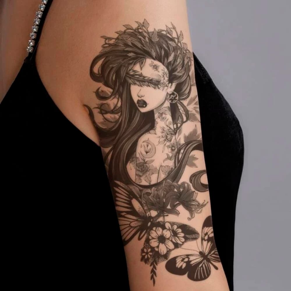 Sexy Women Body Art Temporary Tattoo - Thumbnail 2