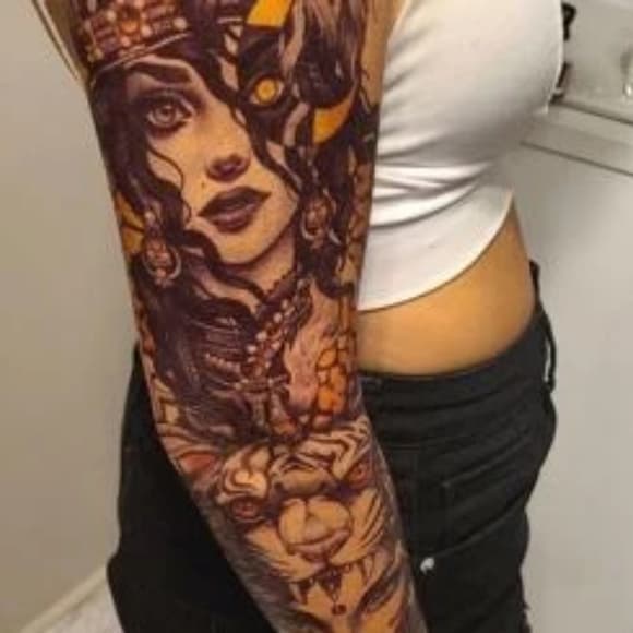 Sexy Women Body Art Temporary Tattoo - Thumbnail 6