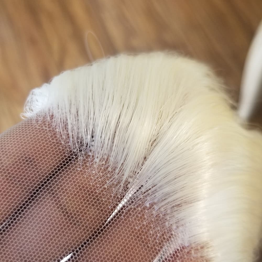White Blonde Wavy Lace Front Wig 22-24 inches - Thumbnail 13