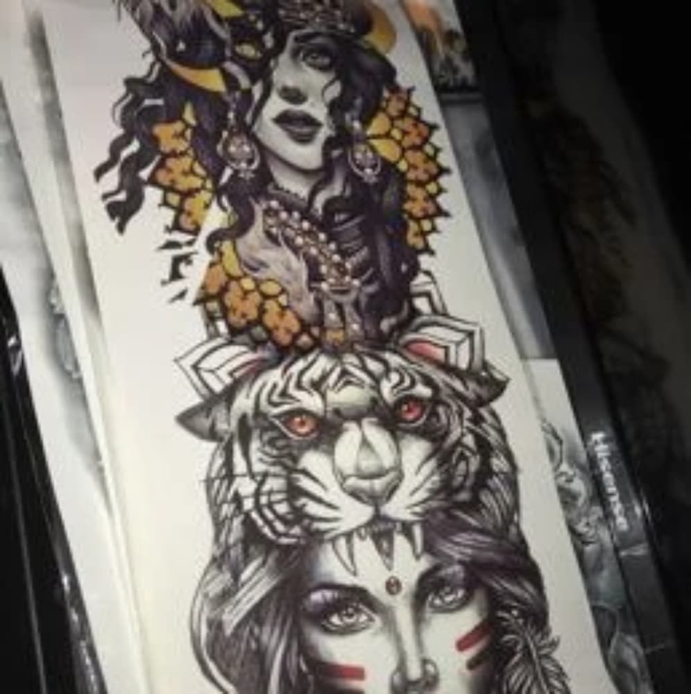Sexy Women Body Art Temporary Tattoo - Thumbnail 3