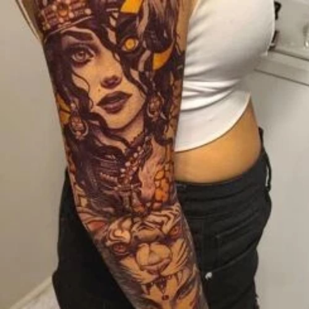 Sexy Women Body Art Temporary Tattoo - Thumbnail 5