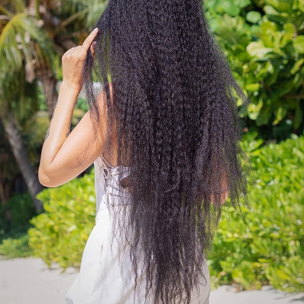 Kinky Straight Lace Front Wig - Thumbnail 2