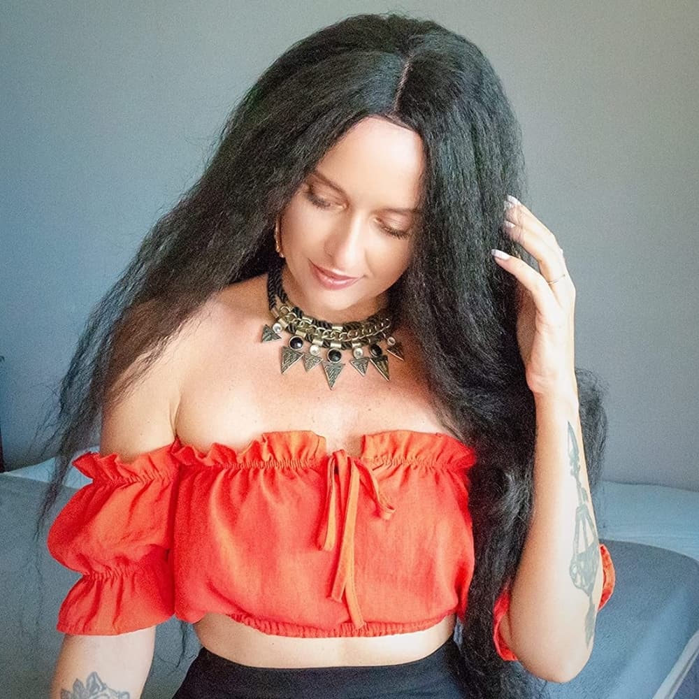 Kinky Straight Lace Front Wig - Thumbnail 3