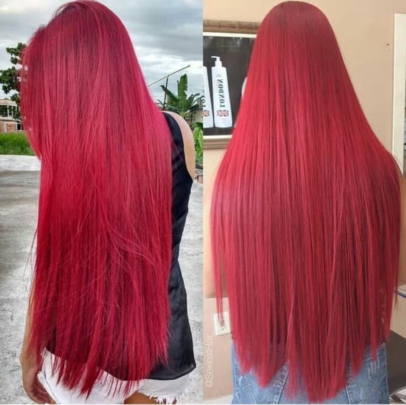 Red Full Head clip in Extension - Thumbnail 4