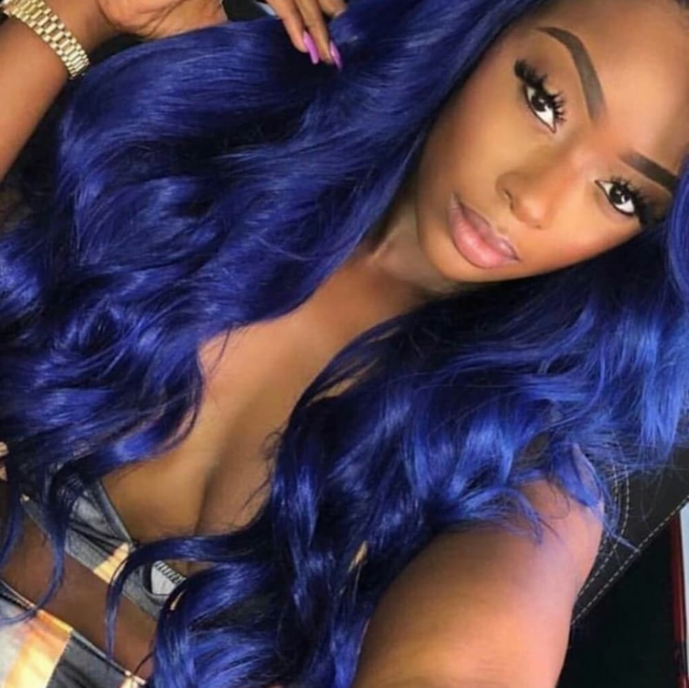 Purple Blue Beauty Lace Front Wig - Thumbnail 3