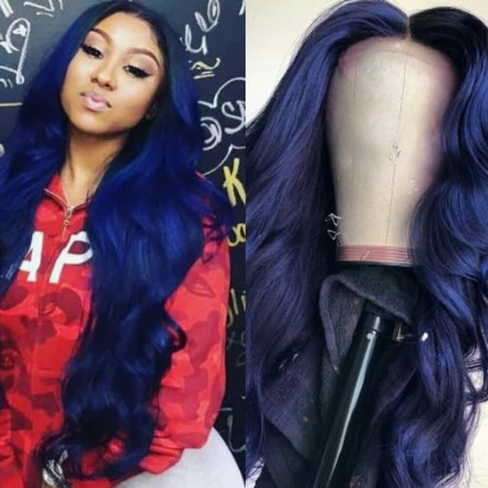 Purple Blue Beauty Lace Front Wig - Thumbnail 5