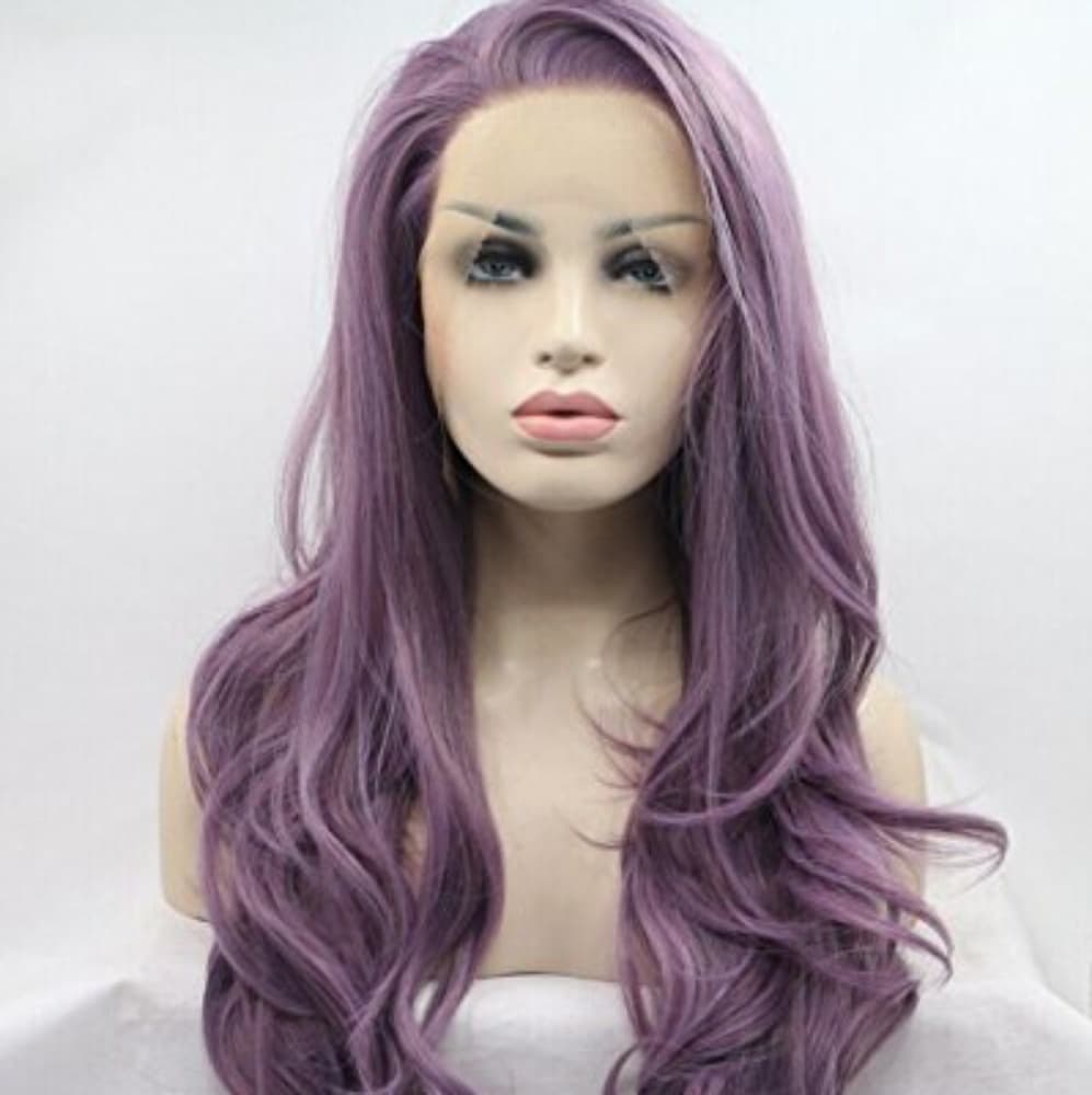 Light Purple Lace Front Wig - Thumbnail 5