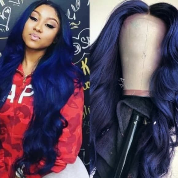 Purple Blue Beauty Lace Front Wig - Thumbnail 6