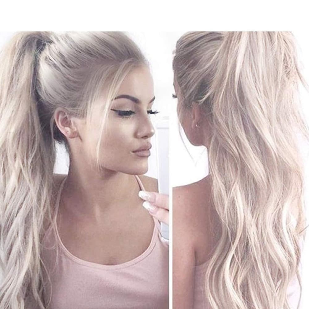 White Wavy Blonde Lacefront Wig - Thumbnail 8