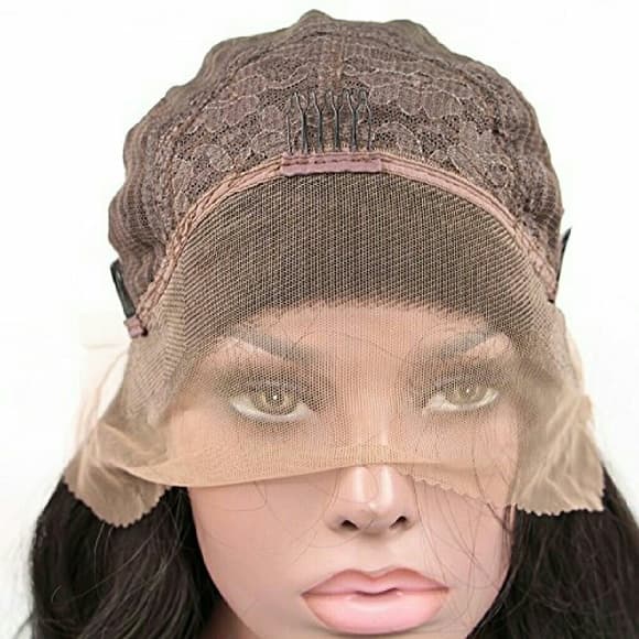 Ombre Black Gray Lace Front Wig - Thumbnail 3
