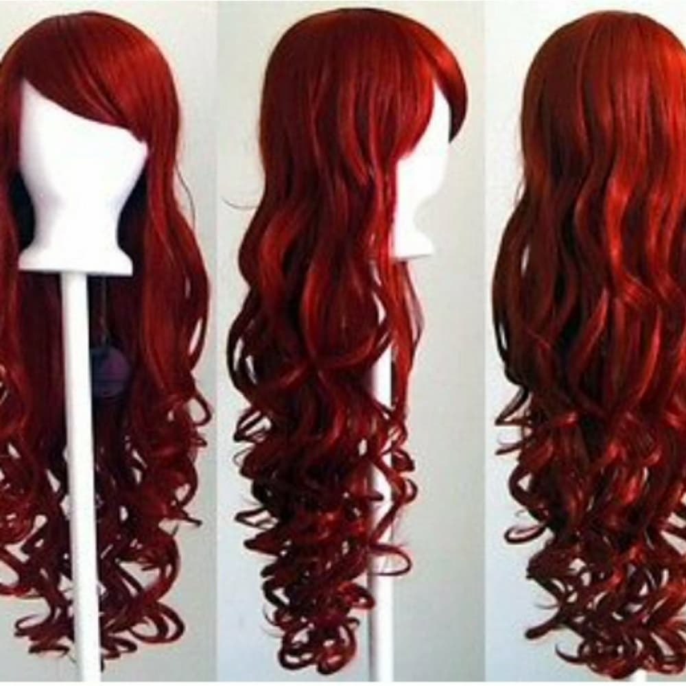 Red Long Wavy Beauty Wig