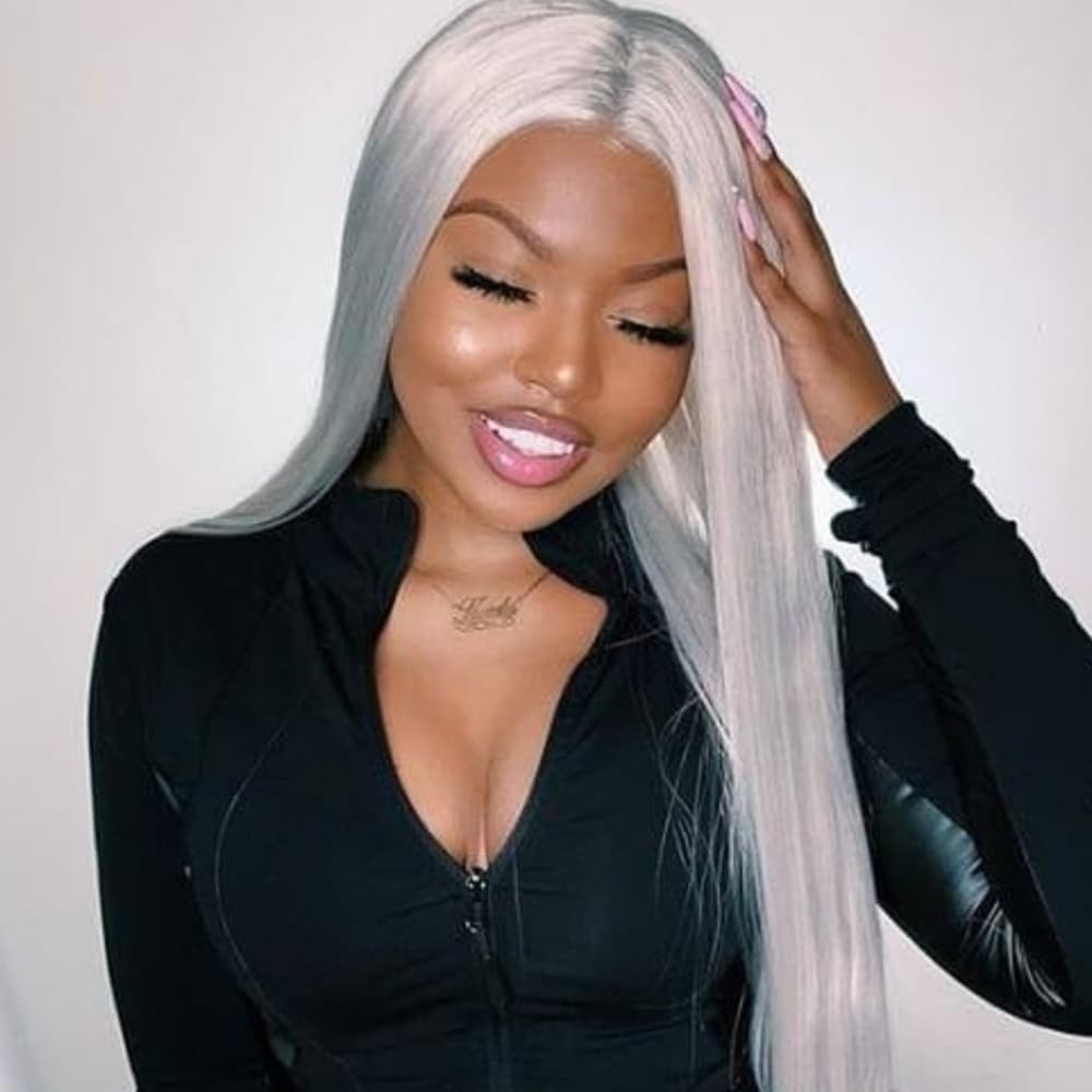 Silver Gray Beauty Lace Front Wig - Thumbnail 7