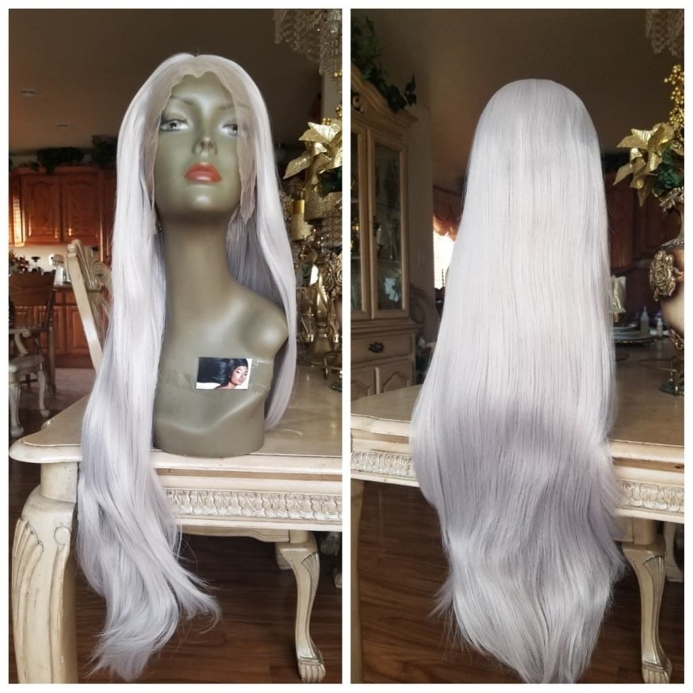 Silver Gray Beauty Lace Front Wig - Thumbnail 4