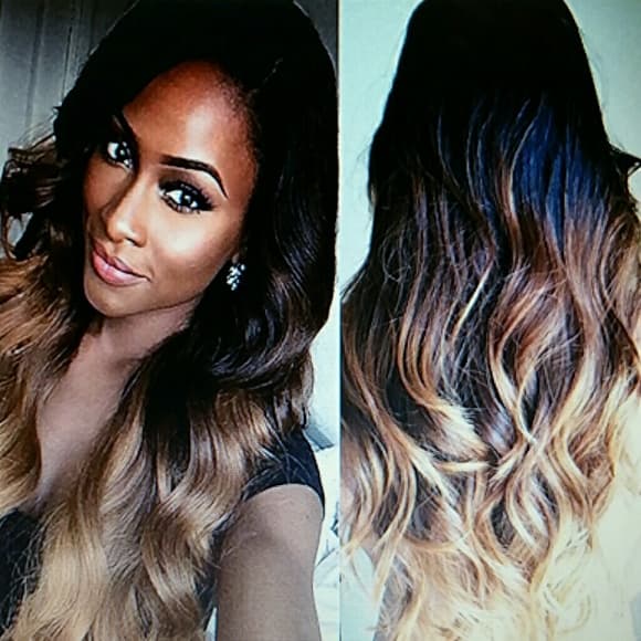 Brazilan Bodywave Lacefront Wig #1b/#4/27 - Thumbnail 3