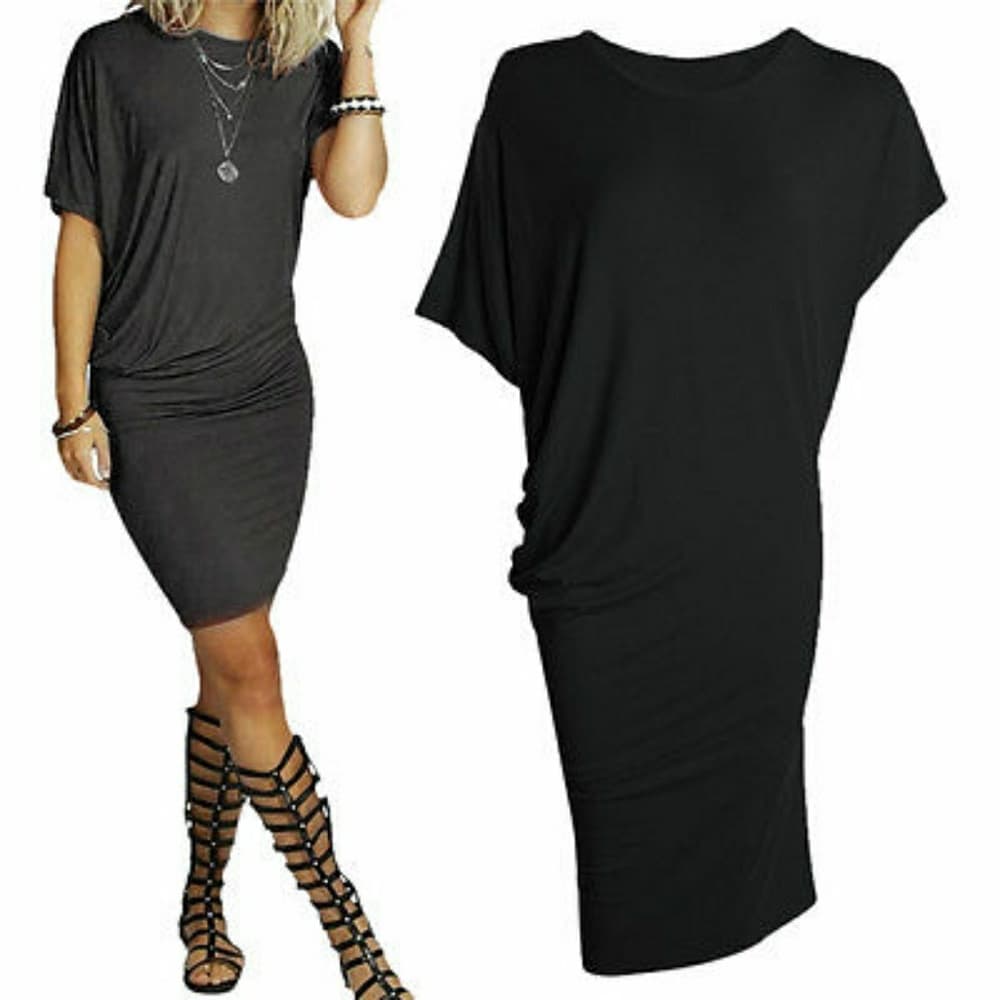 Bodycon Short Sleeve Casual Dress - Thumbnail 5