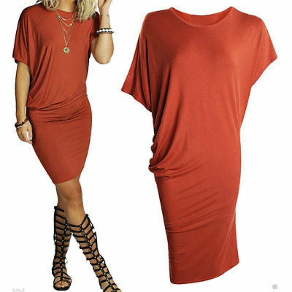 Bodycon Short Sleeve Casual Dress - Thumbnail 3