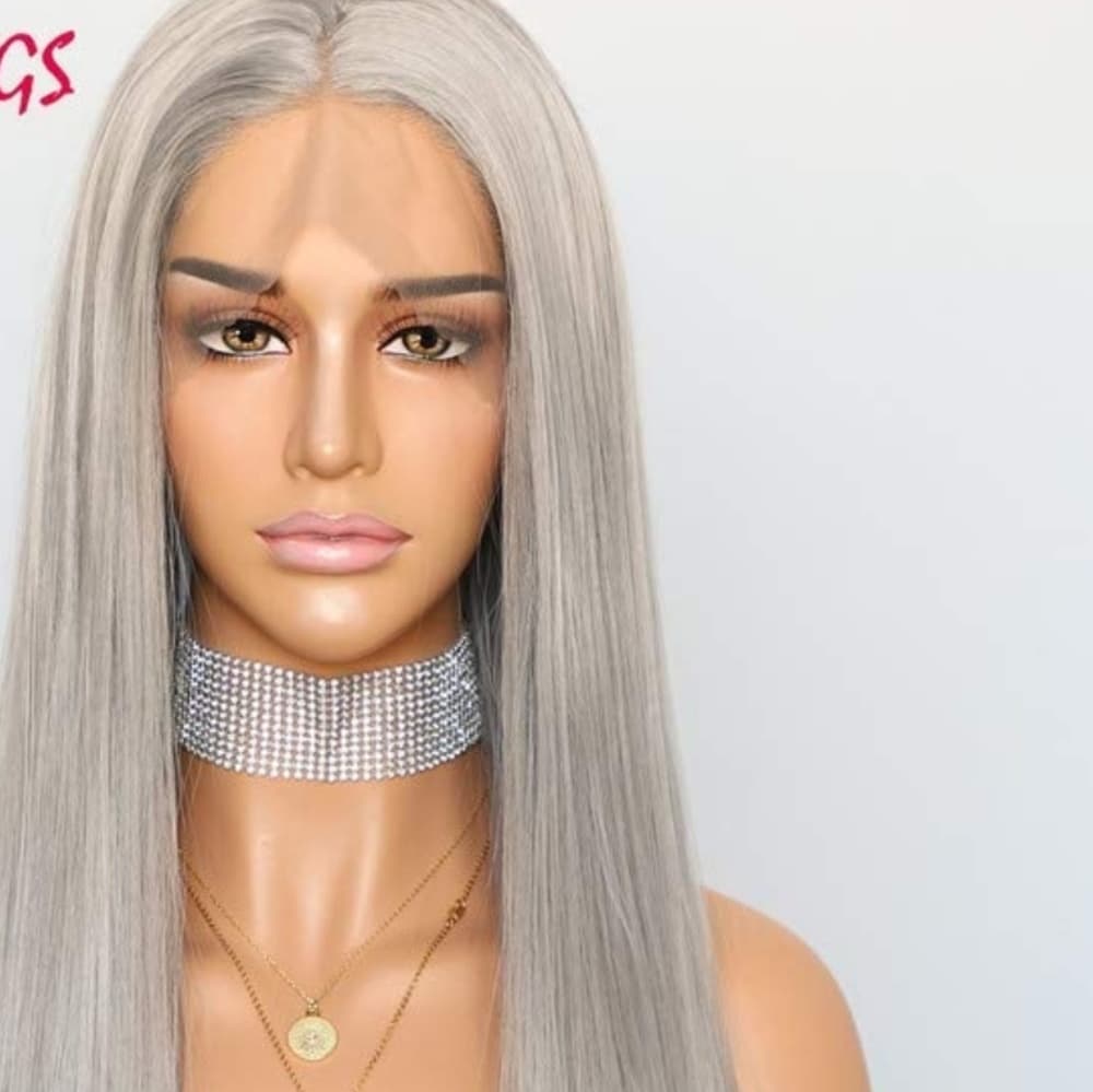 Gray Wavy Lace Front Wig