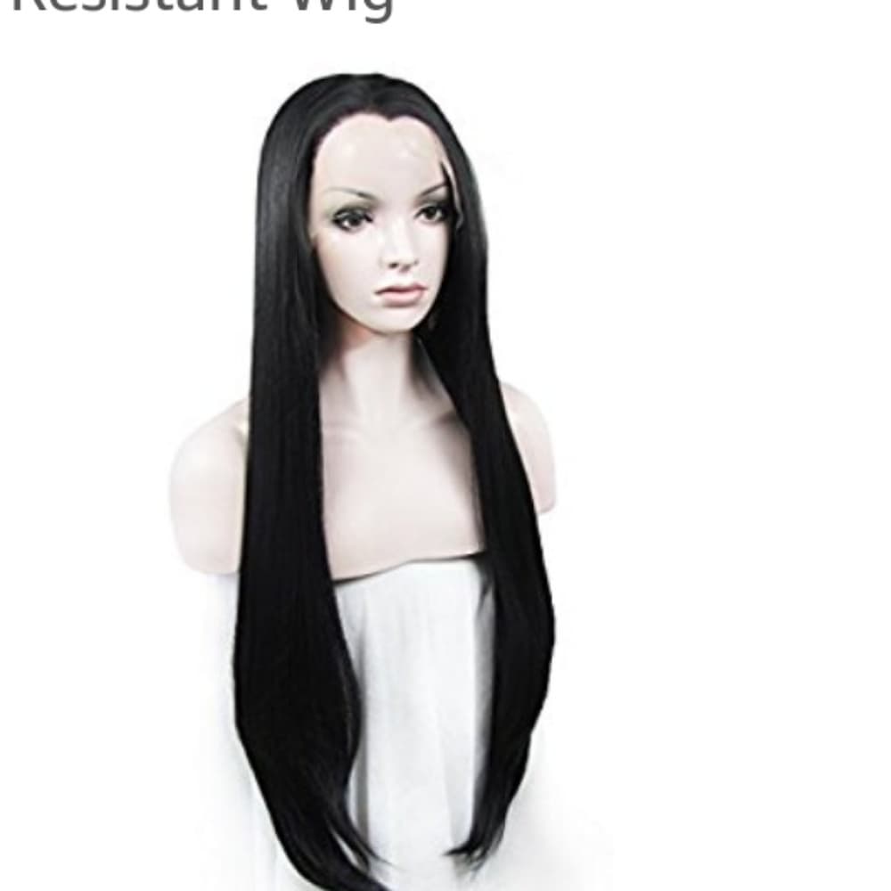 Black Straight Beauty Lace Front Wig - Thumbnail 2