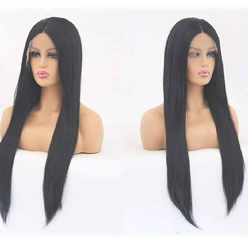Straight Black Beauty Lace Front Wig - Thumbnail 4