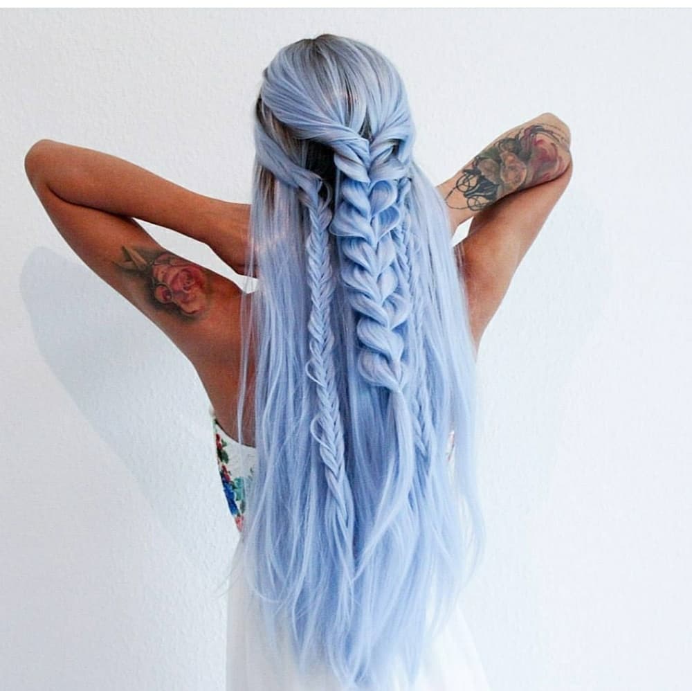 Light Blue Lilac Beauty LaceFront Wig - Thumbnail 4