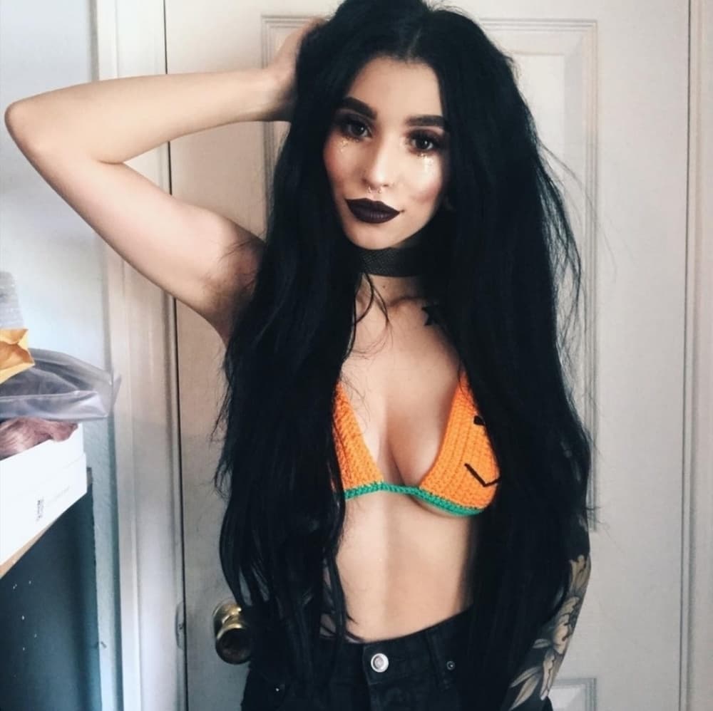 Black Straight Wavy Lace Front Wig