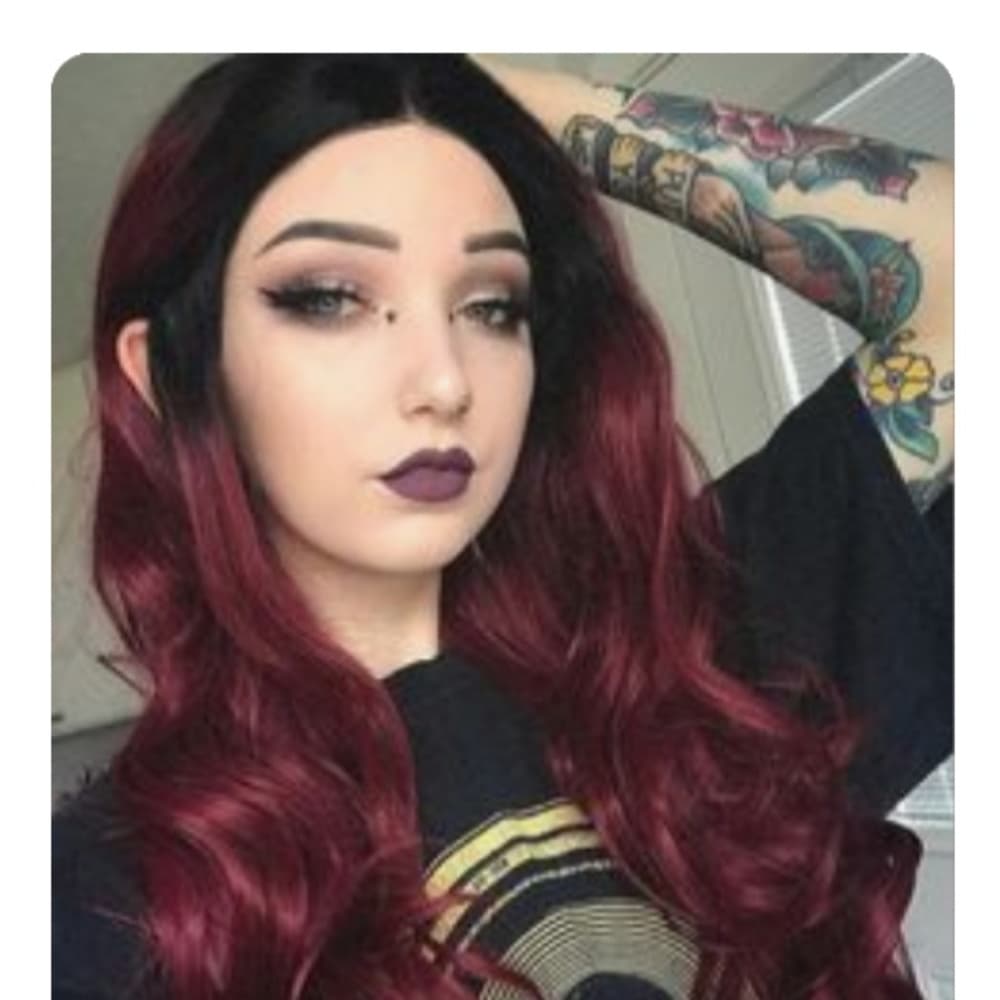 Ombre Burgundy Lace Front Wig