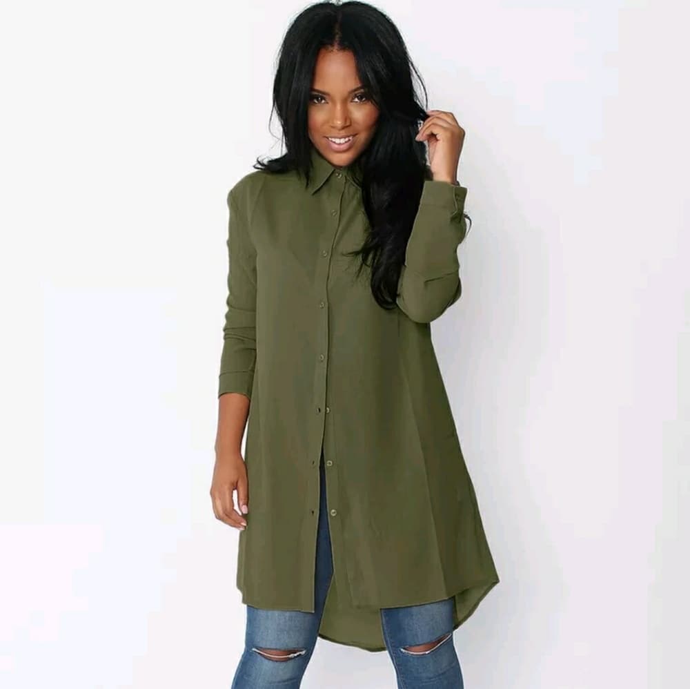 Cute Longsleeve button down blouse - Thumbnail 2