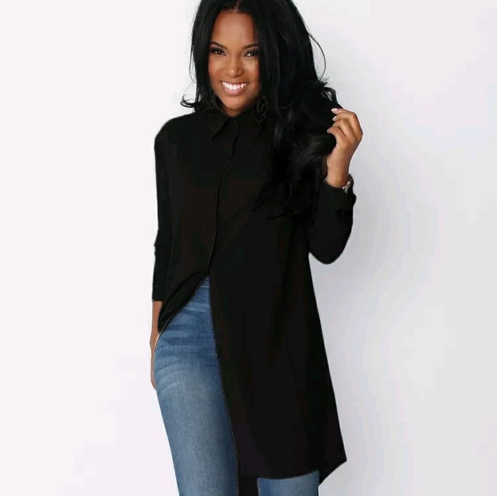 Cute Longsleeve button down blouse - Thumbnail 5