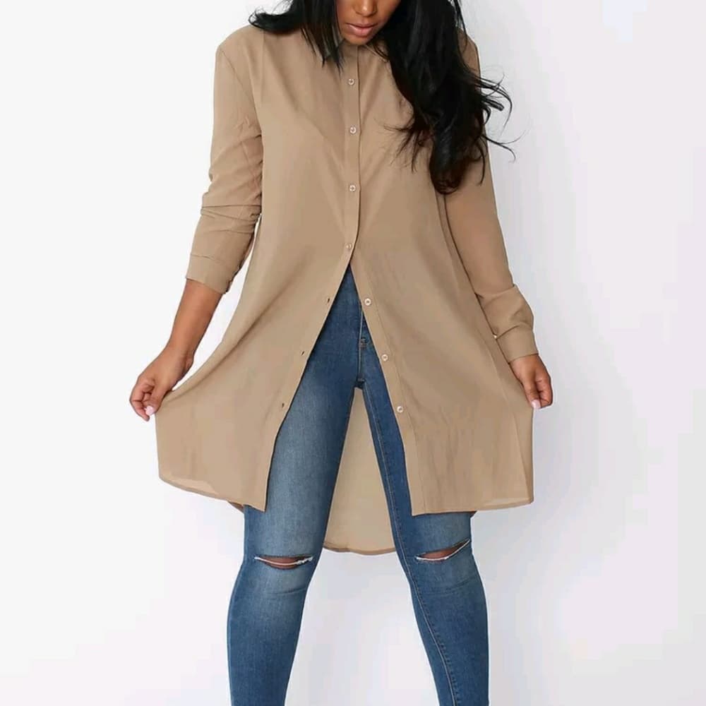 Cute Longsleeve button down blouse - Thumbnail 7