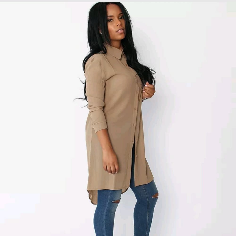 Cute Longsleeve button down blouse - Thumbnail 4