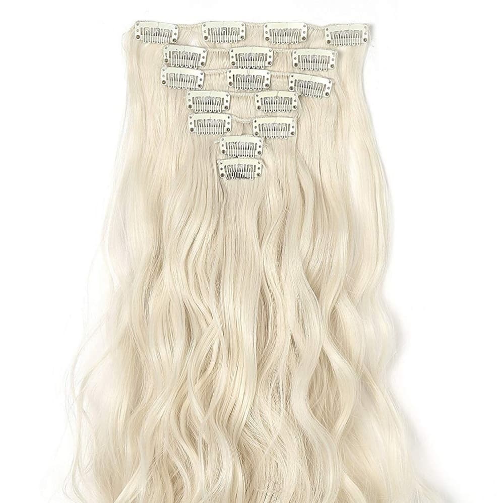 Pale Blonde Full Head clip in Extension #60 - Thumbnail 7