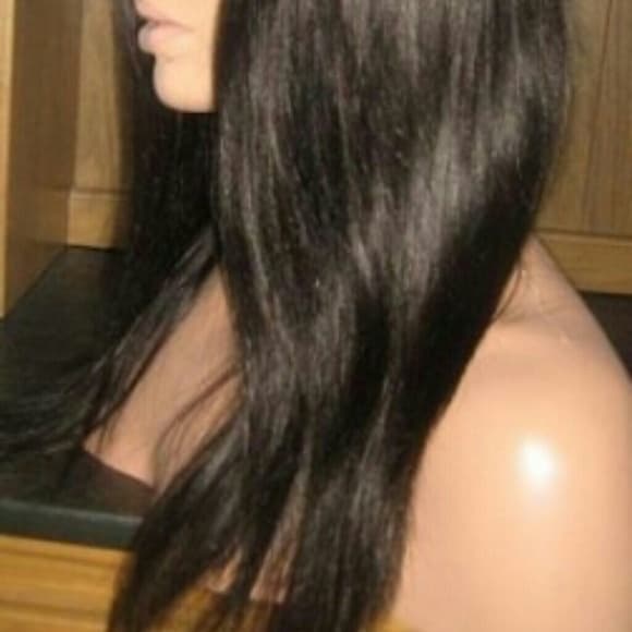 Silky Straight Human Full Lace Wig 14-16 inches - Thumbnail 3