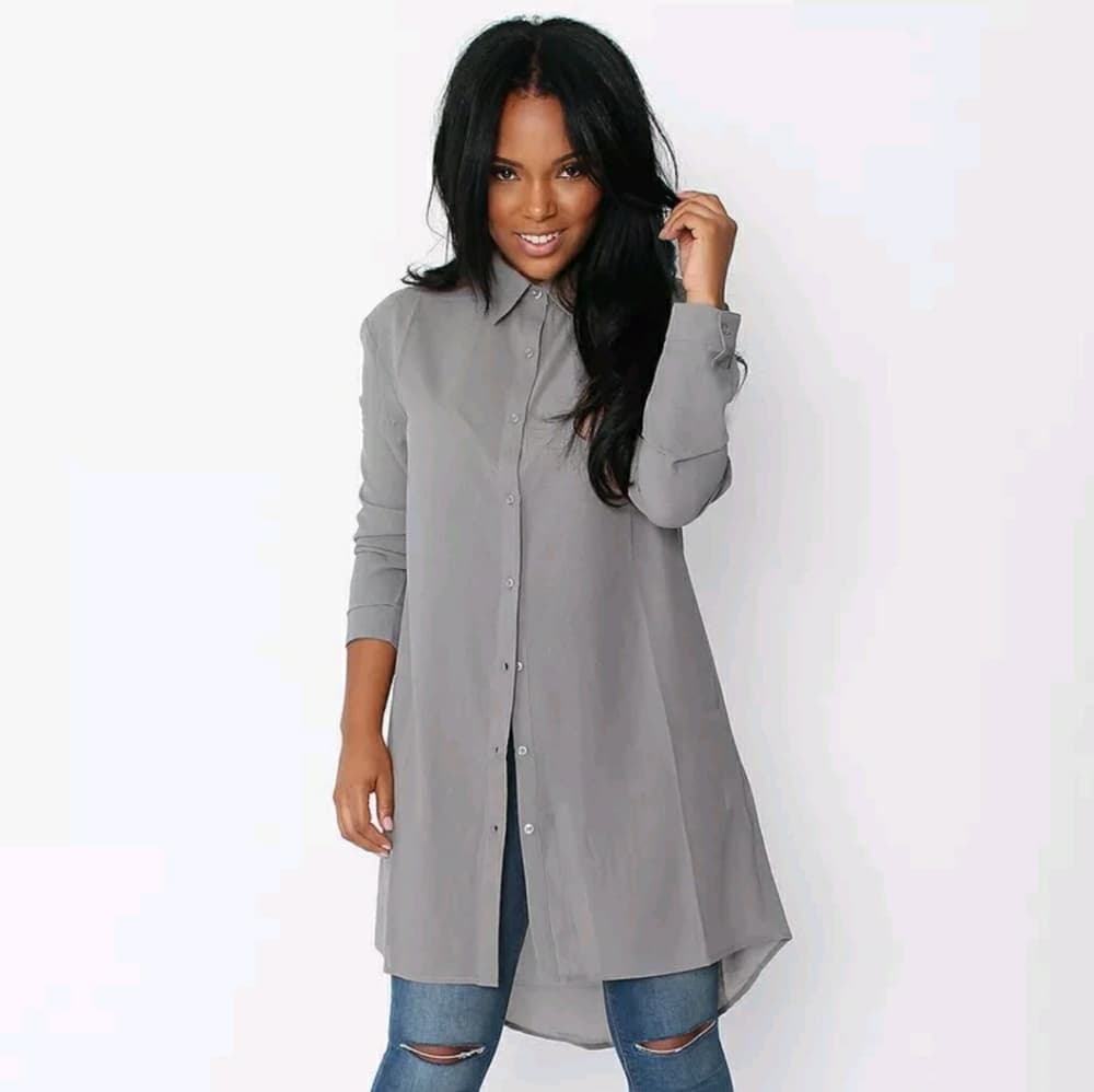 Cute Longsleeve button down blouse - Thumbnail 3