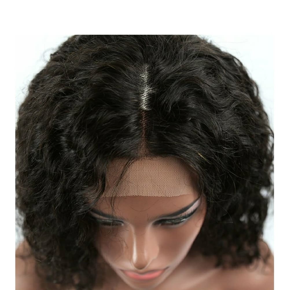 Brazilian Deep Curly Bob LaceFront Wig 12 inches - Thumbnail 6