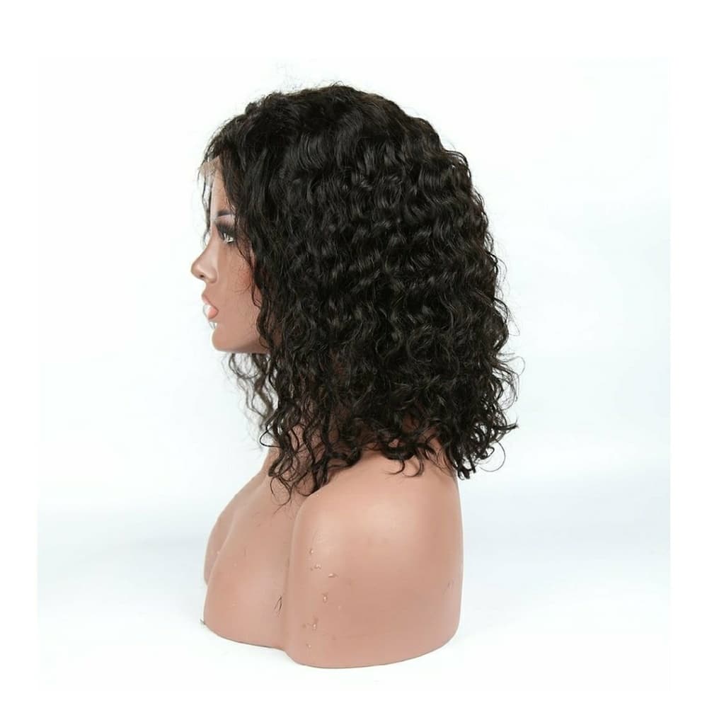 Brazilian Deep Curly Bob LaceFront Wig 12 inches - Thumbnail 4