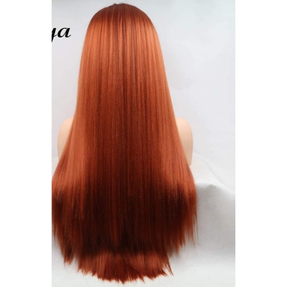 Copper Red Yaki Lace Front Wig