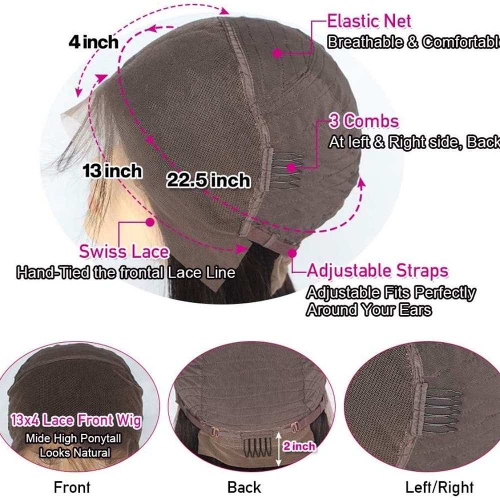 Silky Straight Human Full Lace Wig 14-16 inches - Thumbnail 5