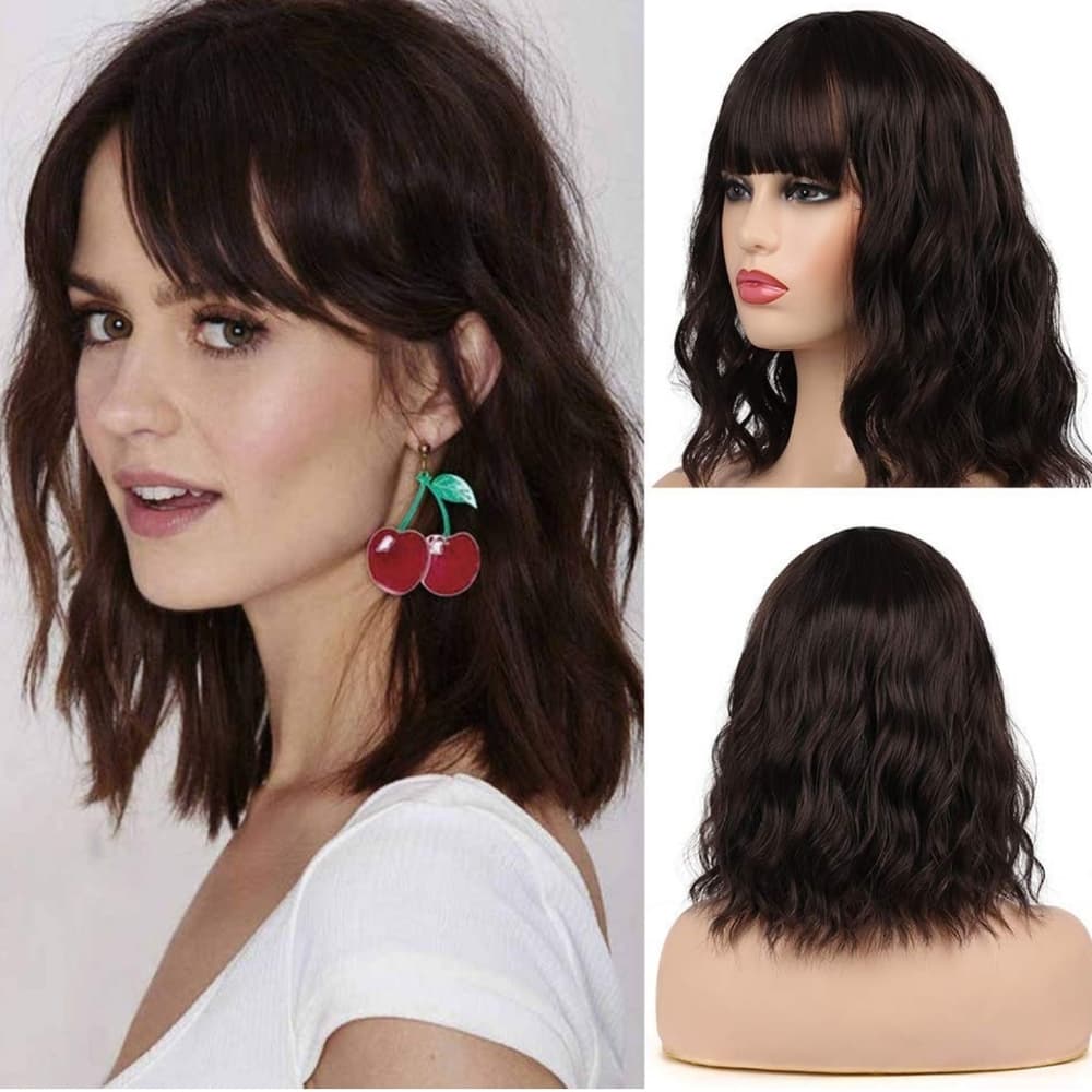 Brown Wavy Beauty Full Wig - Thumbnail 6