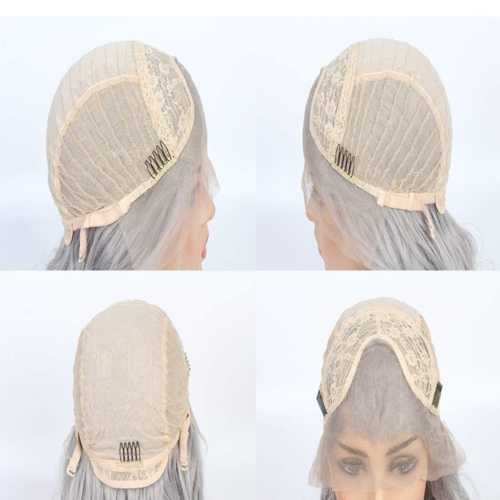 Gray Wavy Beauty Lace Front Wig - Thumbnail 3