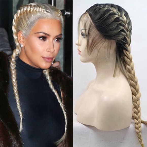 Ombre Ponytail Lace Front Wig - Thumbnail 7