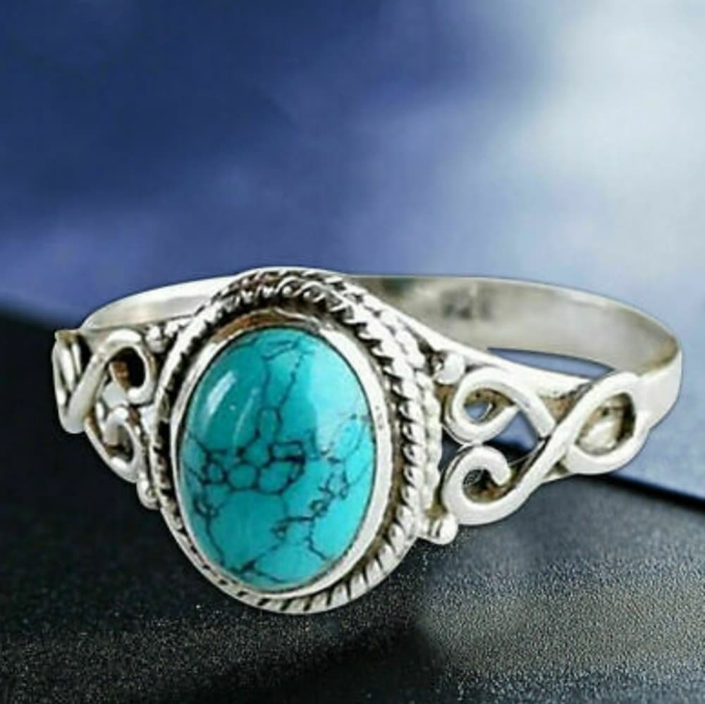 Turquoise Beauty Ring Size 8 - Thumbnail 5