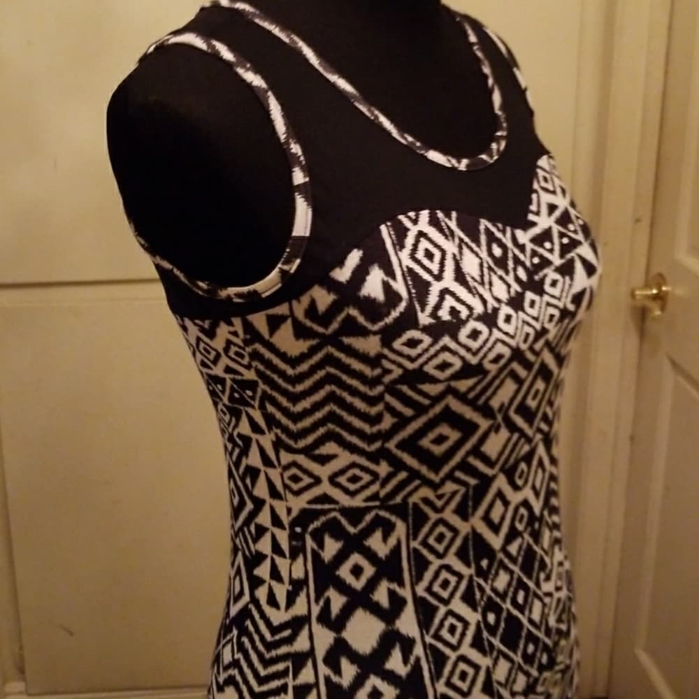 White Black Beauty Dress - Thumbnail 4