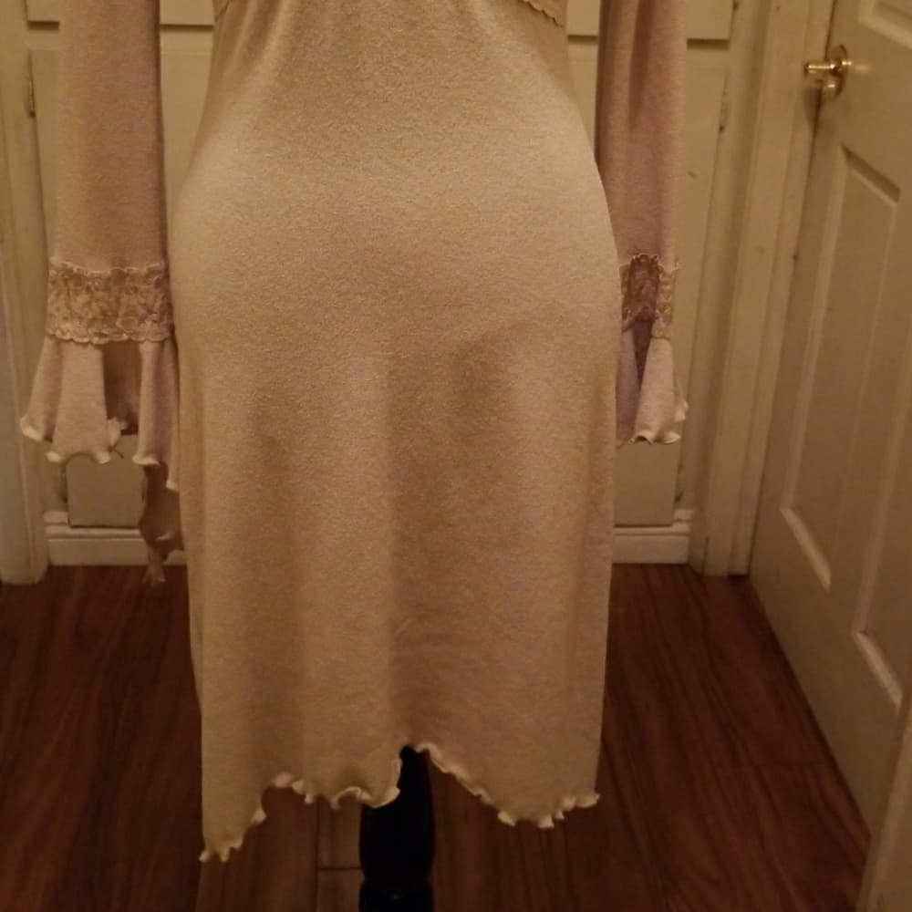 Cream Beauty Dress - Thumbnail 2