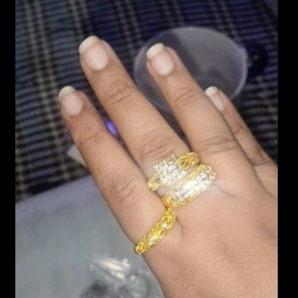 3 PCS bridal artsy wedding engagement ring set - Thumbnail 5