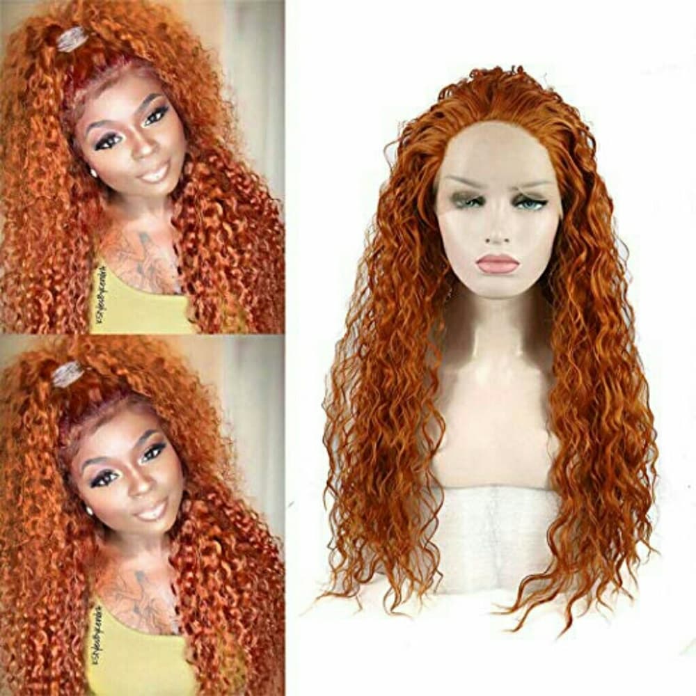 Auburn Curly Wave Beauty Lace Front Wig - Thumbnail 6