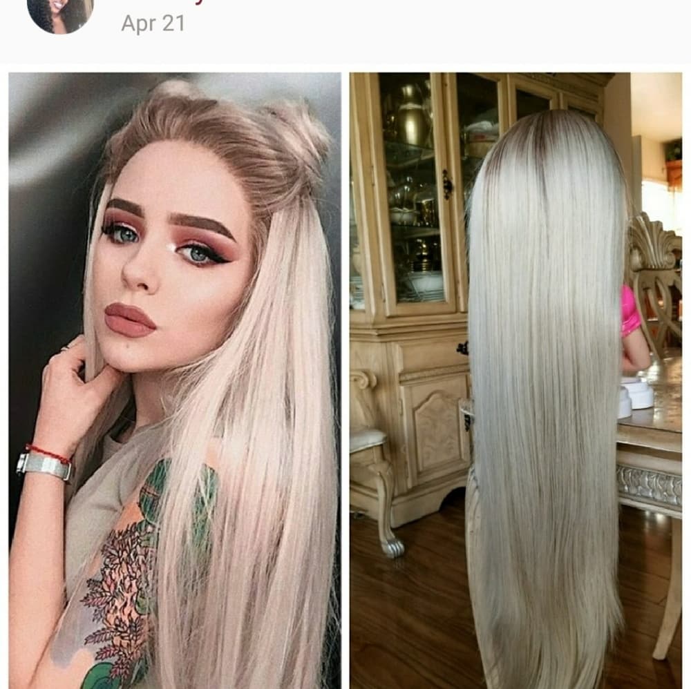 Ombre Blonde Lace Front Wig - Thumbnail 4