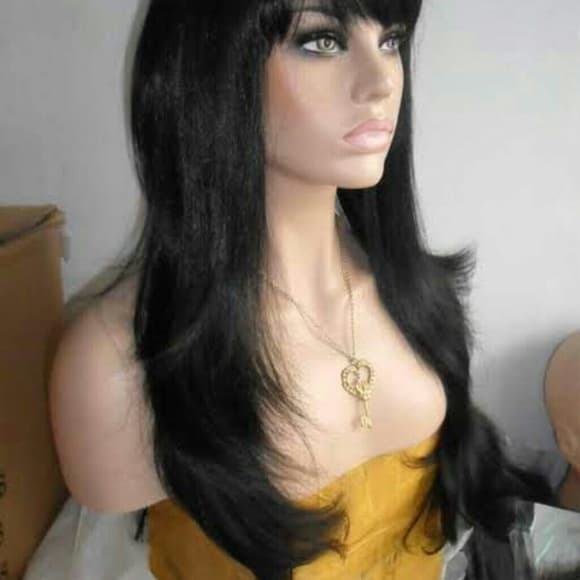 Beautiful Lacefront Wig with Bangs 20-24 inches - Thumbnail 3