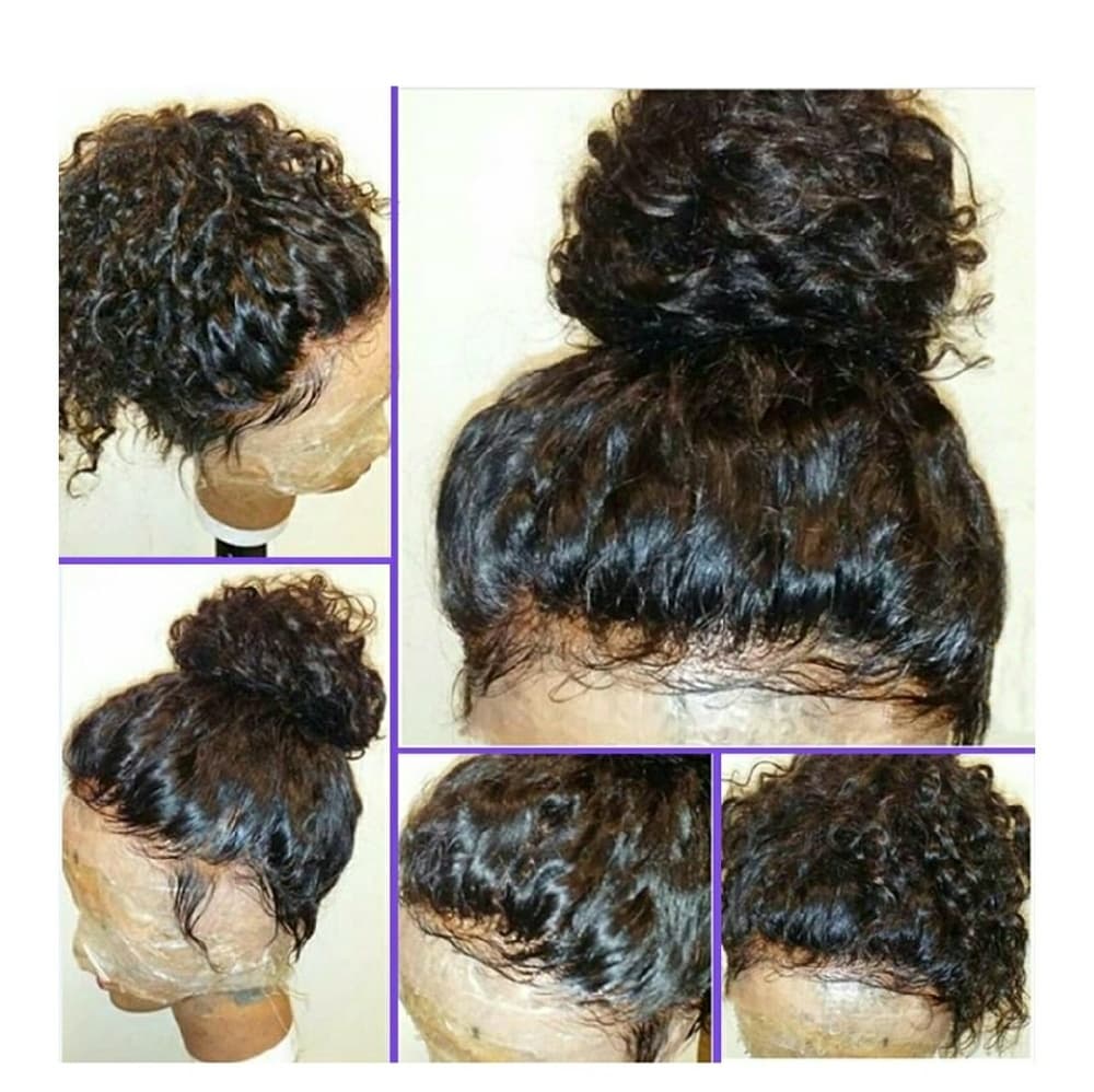 Pre Plucked Virgin Human 360 Lace Front Wig - Thumbnail 6
